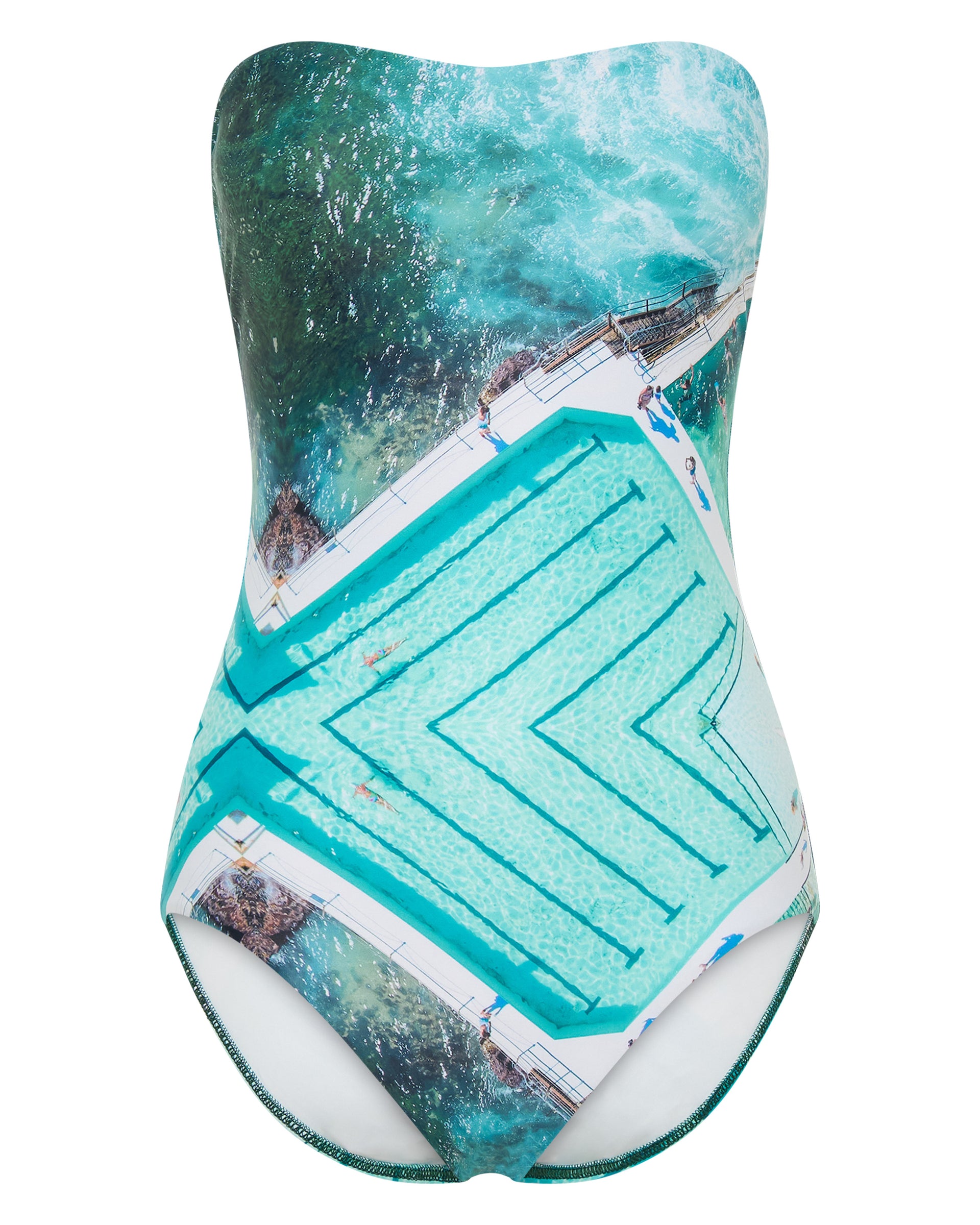Women’s Icebergs Strapless One Piece Full Bum
