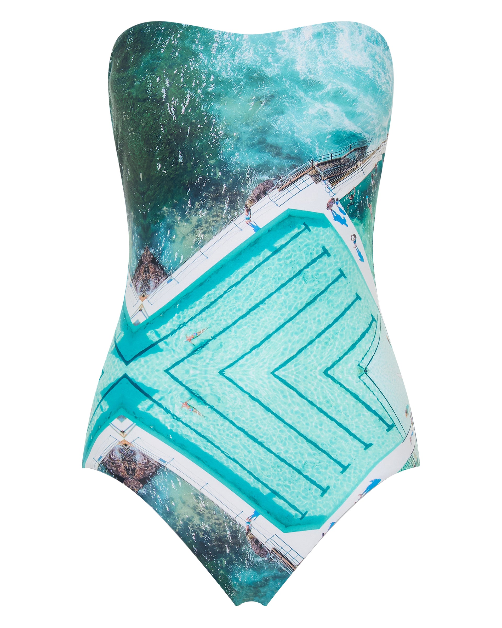 Women’s Icebergs Strapless One Piece Full Bum