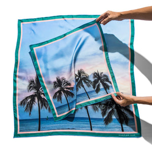 Hunting Hue - PALM D'OR - Scarf - Photography - Silk - Hawaii - Sunset