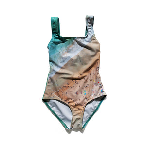 Hunting Hue - BONDI - GIRLS ONE PIECE - Swimwear - One pieces - Girls - Aerial - Custom Photography - UPF 50+ - Sustainable - Bondi Beach